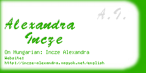 alexandra incze business card